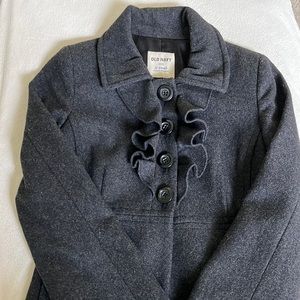 Old Navy Black Wool Coat with pockets!